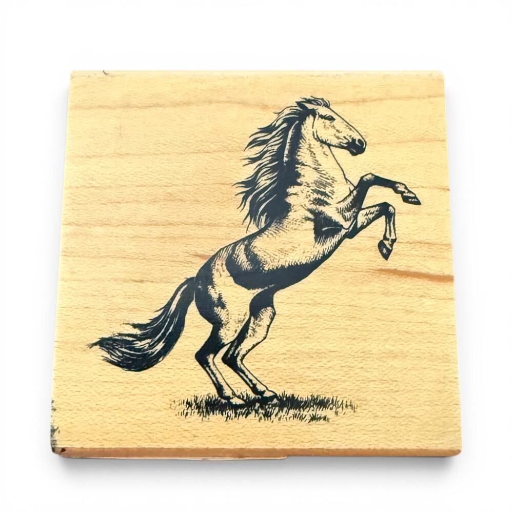 Inkadinkado Horse Rearing Up Rubber Stamp 60-00214